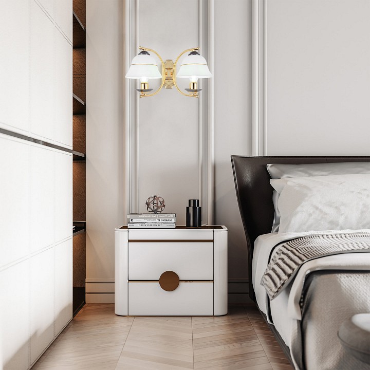 Бра arte milano florentia-1240 301240/2w bk/gd