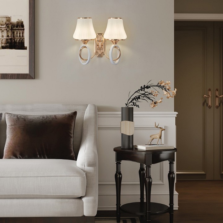 Бра arte milano florentia-2387 302387/2w wh/gd