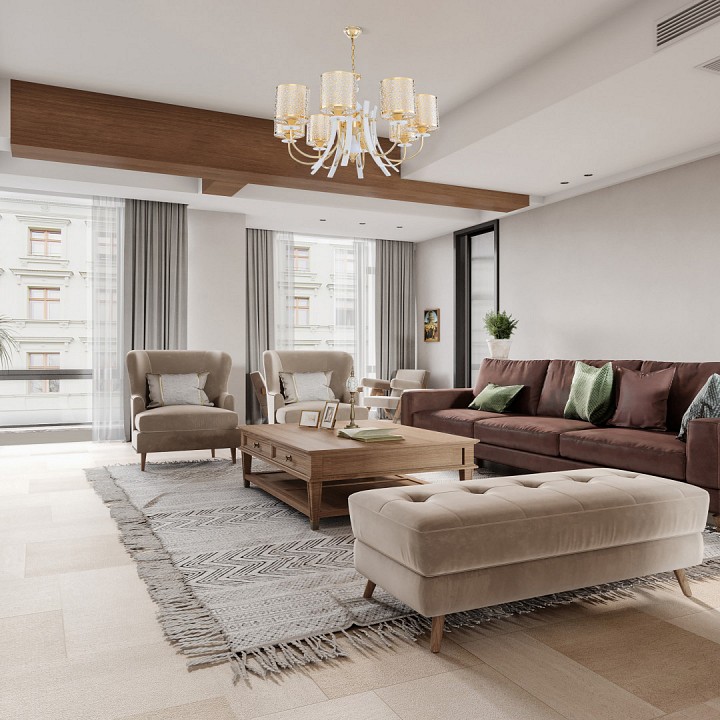 Подвесная люстра arte milano florentia-6067 306067/8 wh/gd