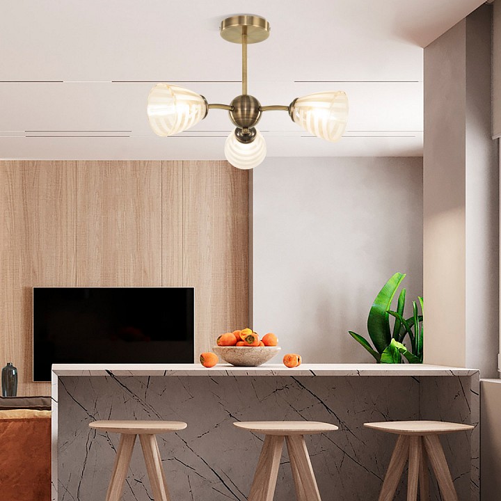 Люстра на штанге arte milano napoli-320107 320107/3 ab