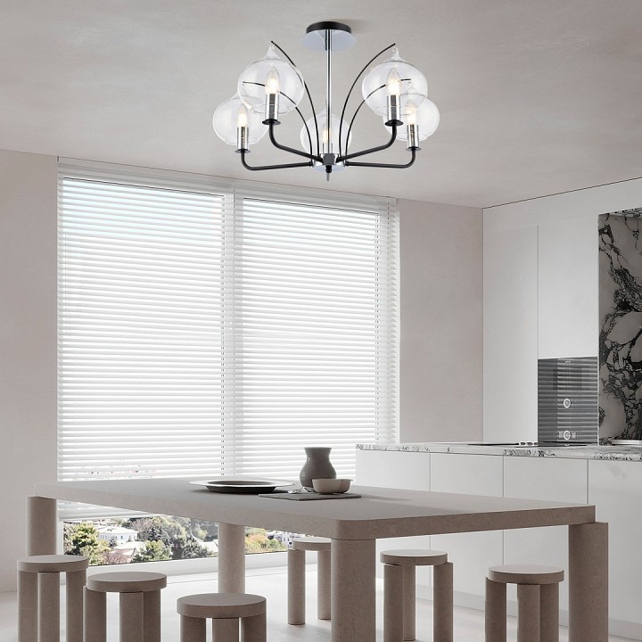 Люстра на штанге arte milano napoli-321007 321007/5 bk.cr