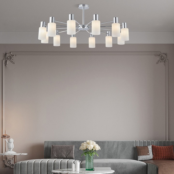 Люстра на штанге arte milano napoli-5354 335354/12 cr