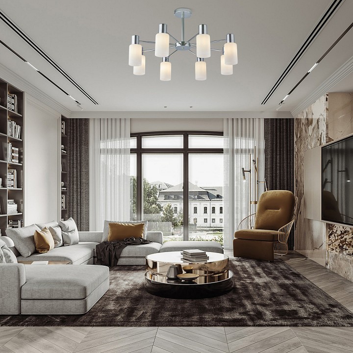 Люстра на штанге arte milano napoli-5354 335354/8 cr