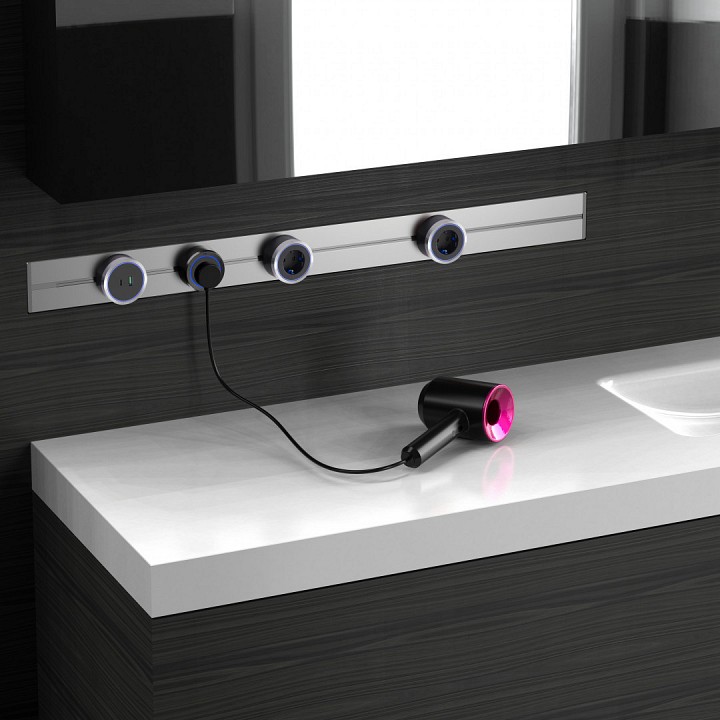 Трек встраиваемый arte milano am-track-sockets 385201tbb/100 grey