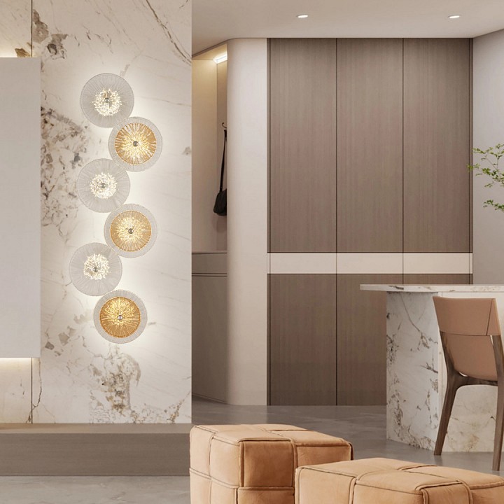 Накладной светильник arte milano am-1252b 6.1252b.d250.h700.led ni