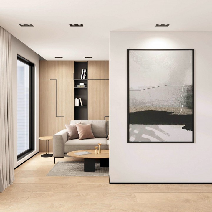 Встраиваемый светильник denkirs roto dk2122-bk