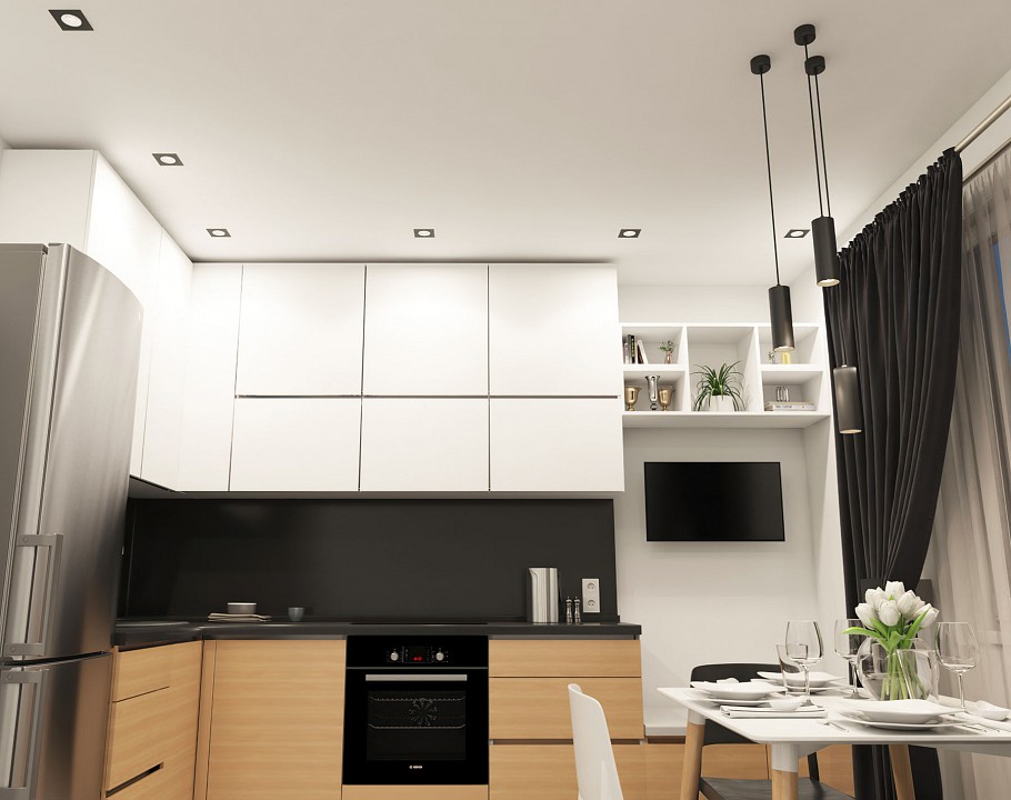 Встраиваемый светильник denkirs rodvig dk3071-bk+wh