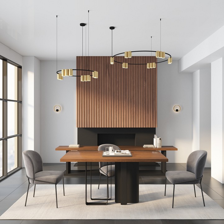 Подвесная люстра denkirs orbit dk4065-bk+sg