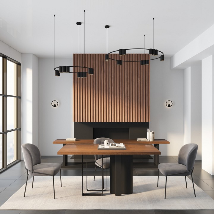 Подвесная люстра denkirs orbit dk4067-bk