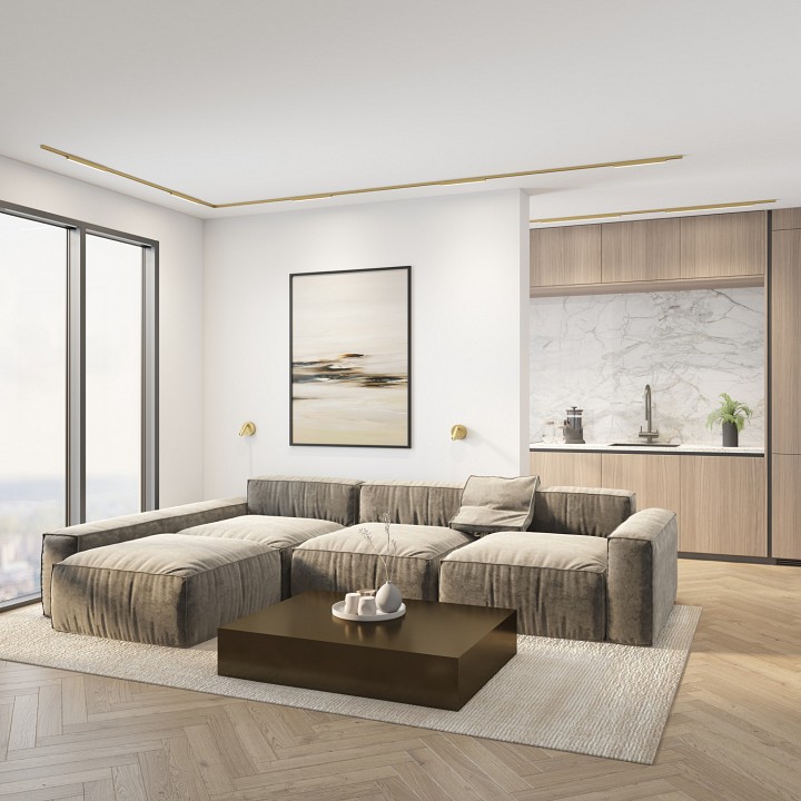 Накладной светильник denkirs shine linear dk5752-sb