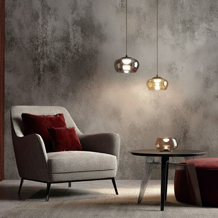 Настольная лампа декоративная denkirs floa dk6747-bk+am