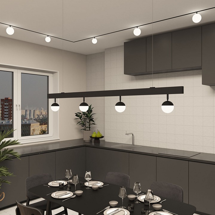 Светильник на штанге denkirs smart мун dk8051-bk