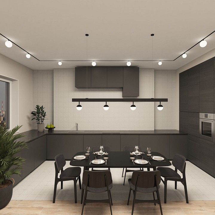 Светильник на штанге denkirs smart мун dk8055-bk