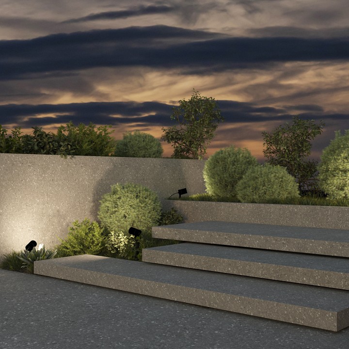 Наземный низкий светильник denkirs moss dk9800-bk