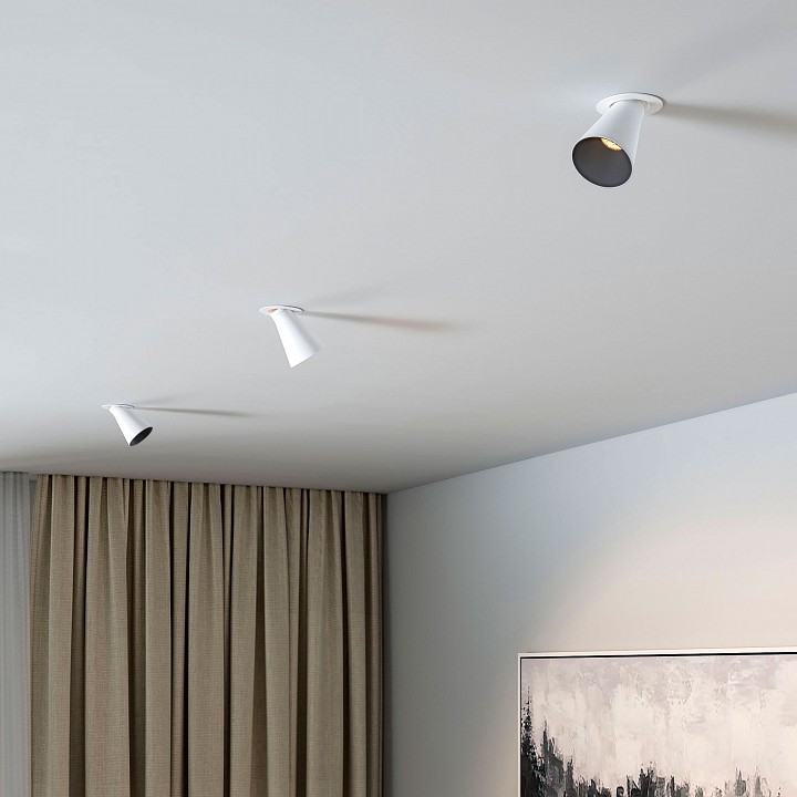 Встраиваемый светильник elektrostandard bell 25097/led 8w 3000k белый