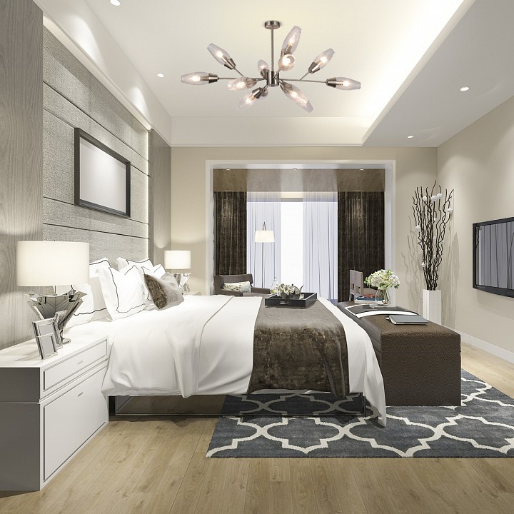 Люстра на штанге escada desire 10165/12pl nickel