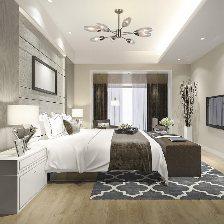 Люстра на штанге escada desire 10165/8pl nickel