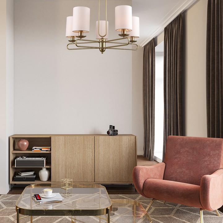 Люстра на штанге escada eclipse 10166/5pl brass