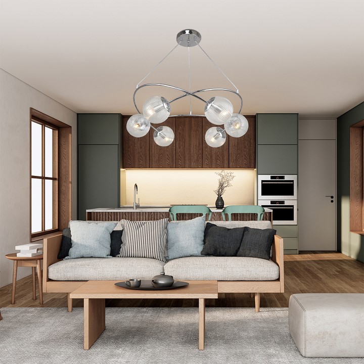 Подвесная люстра escada molecule 1110/6pl