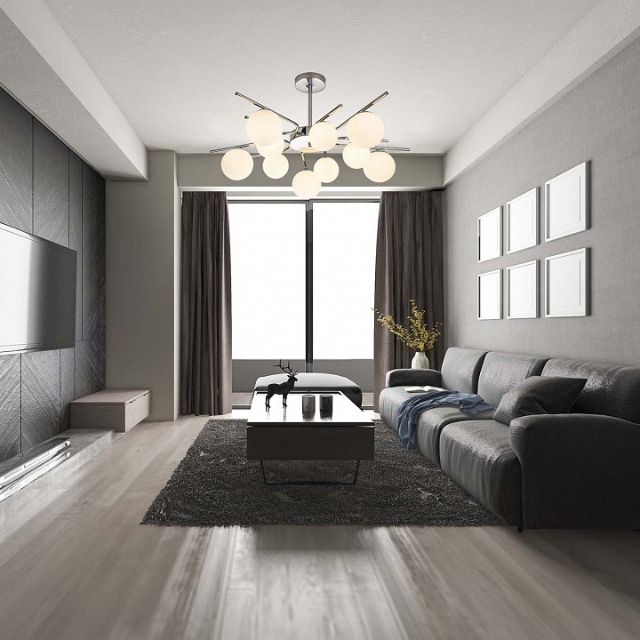 Люстра на штанге escada sphere 642/10p silver