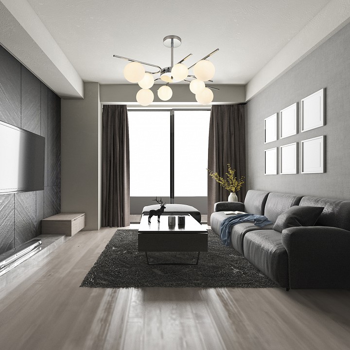 Люстра на штанге escada sphere 642/8p silver