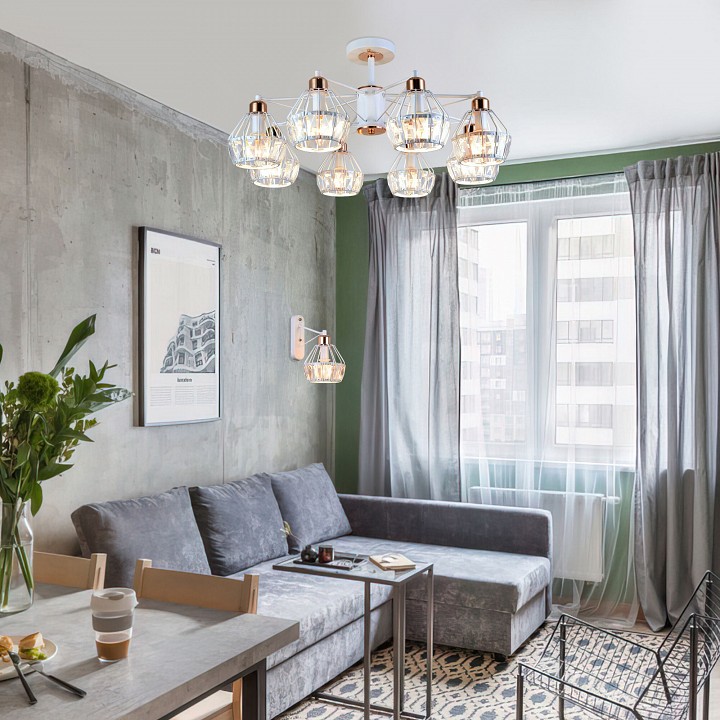 Люстра на штанге eurosvet lord 70075/8 белый