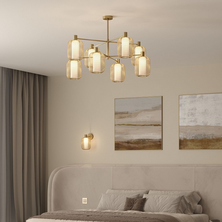 Люстра на штанге eurosvet voile 30192/8 золото