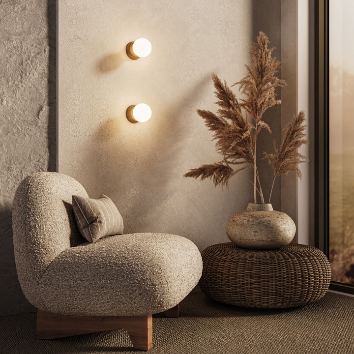 Накладной светильник eurosvet stone 303051 травертин