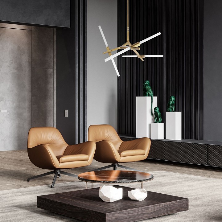 Люстра на штанге loft it agnes 10399/6 gd