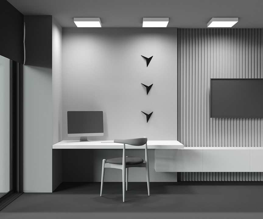 Накладной светильник maytoni zon c032cl-45w4k-sq-w