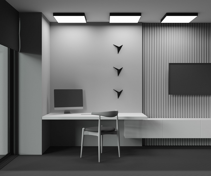 Накладной светильник maytoni zon c032cl-90w3k-sq-b