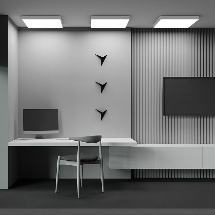 Накладной светильник maytoni zon c032cl-90w4k-sq-w