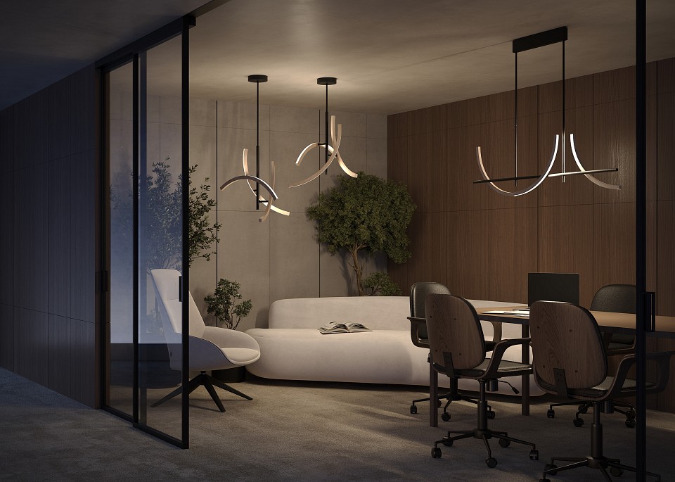 Люстра на штанге maytoni wabi mod428pl-l27bk