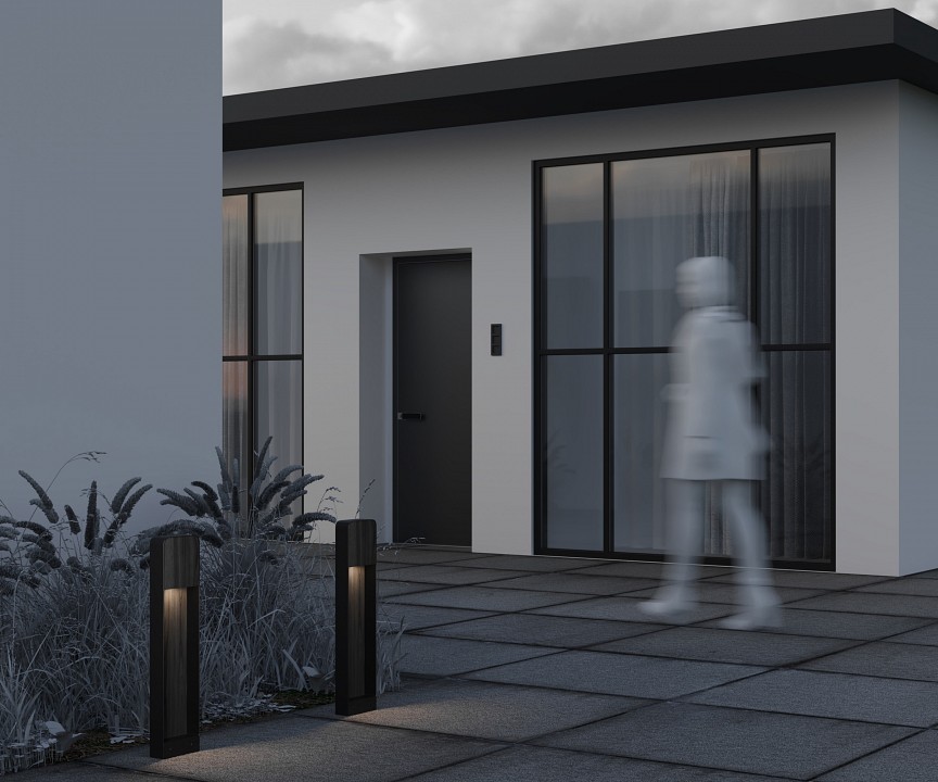 Наземный высокий светильник maytoni porte o481fl-l7bwd3k