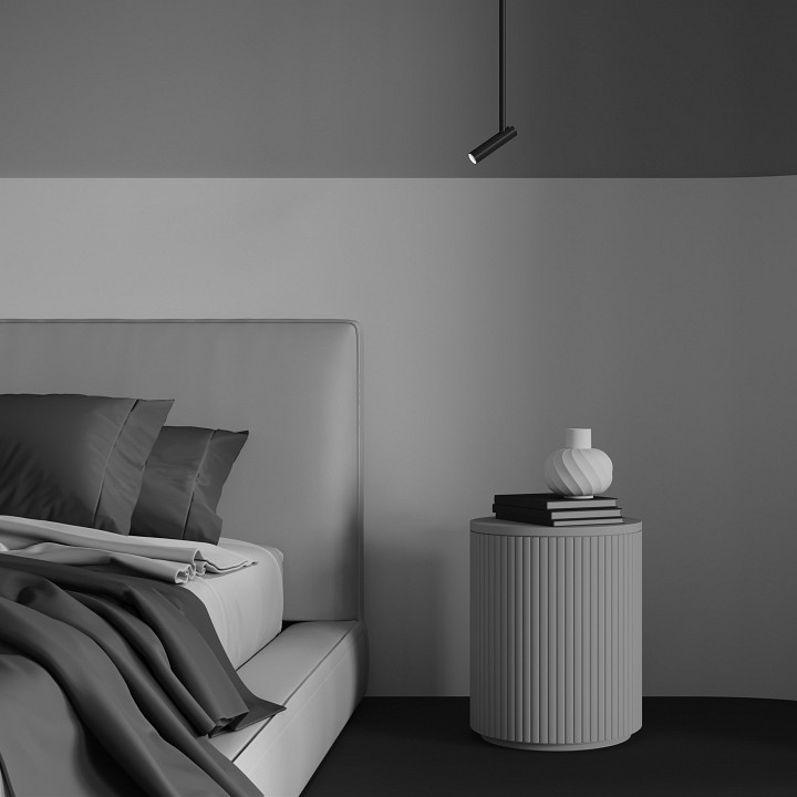 Встраиваемый светильник на штанге maytoni focus t p141rs-l125-6w3k-b