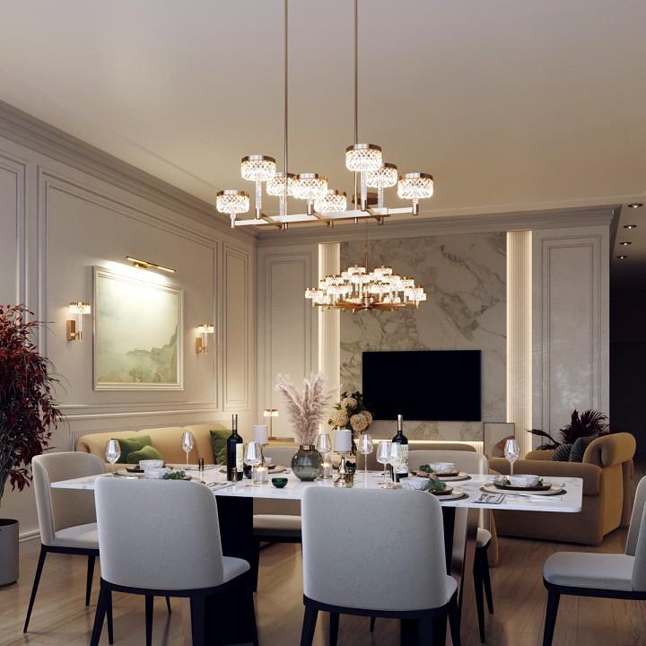 Люстра на штанге odeon light fivre 5032/48la