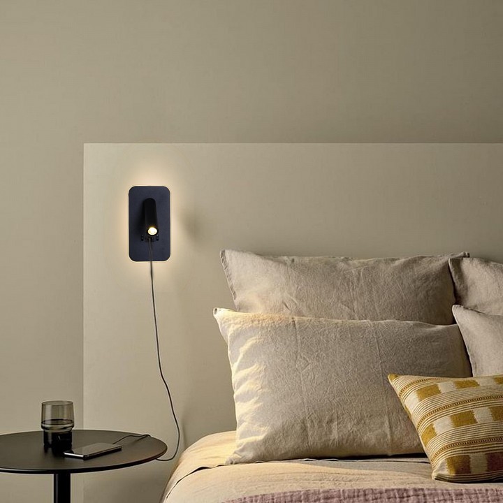 Бра 86204-9.2-001kt led12w+usb bk