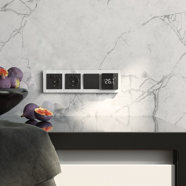 Рамка на 4 поста werkel acrylic (белый) w0042701