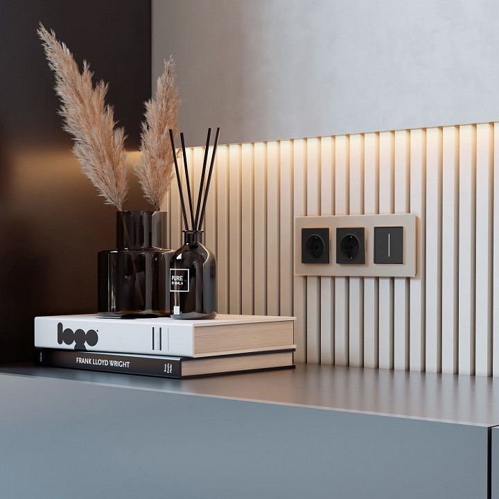 Диммер сенсорный с подсветкой и функцией wi-fi, Без рамки werkel черный w3443108