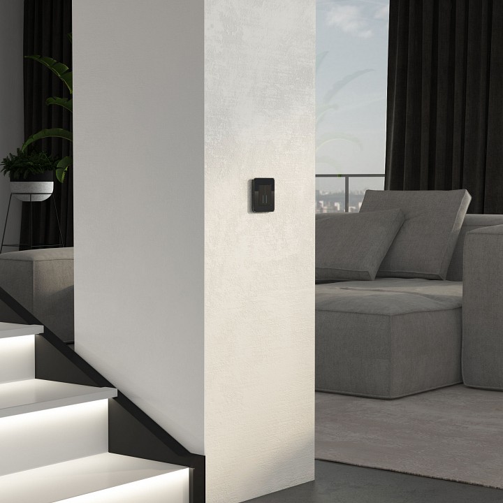 Рамка на 1 пост werkel elite (черный, Стекло) w0012448