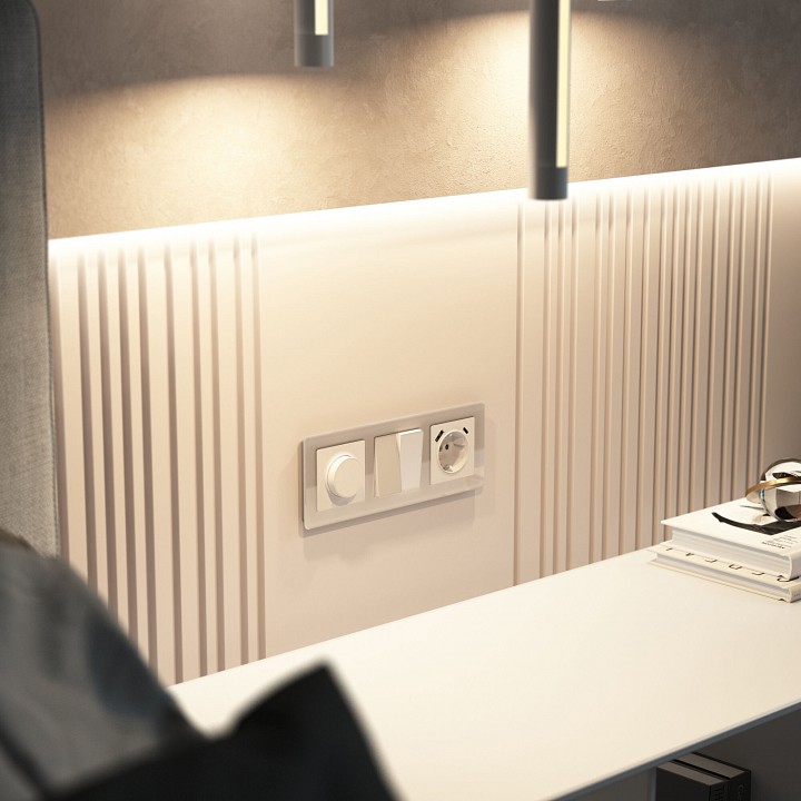 Диммер без рамки werkel айвори акрил w1142043