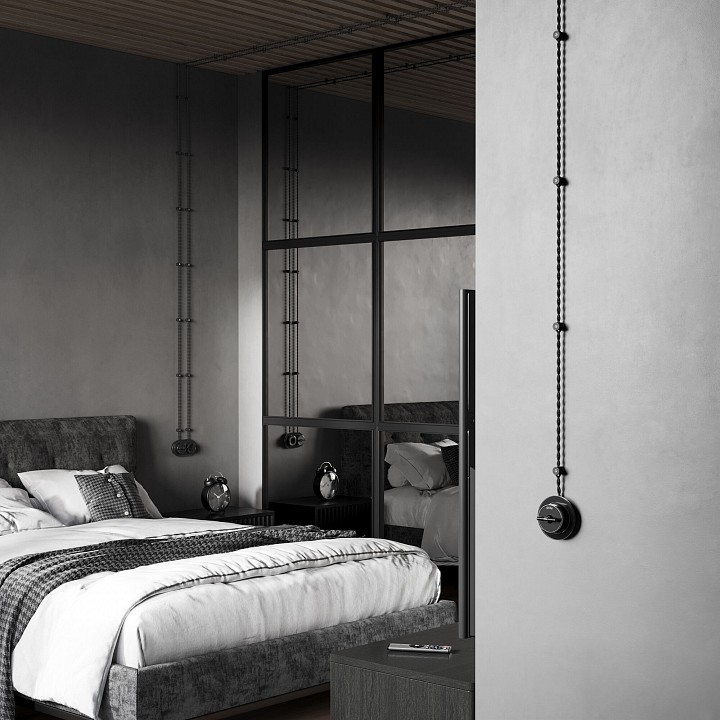 Изолятор керамический werkel vintage (черный матовый) w6433408