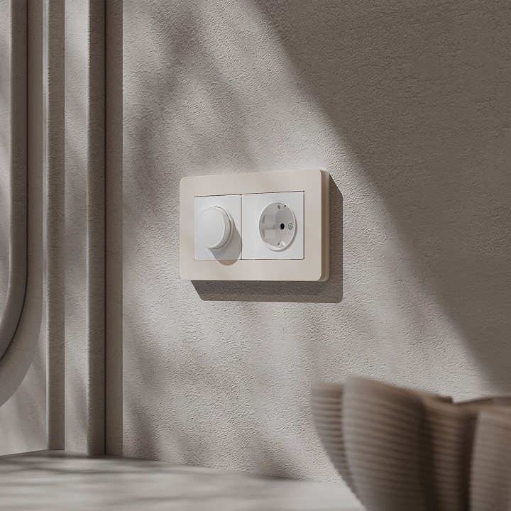 Рамка на 2 поста werkel split (айвори/белый, Soft-touch) w0023066