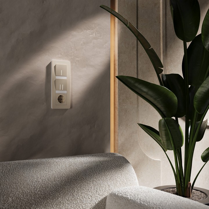 Рамка на 3 поста werkel split (айвори/белый, Soft-touch) w0033066