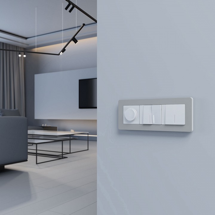 Рамка на 3 поста werkel split (дымчатый/белый, Soft-touch) w0033067