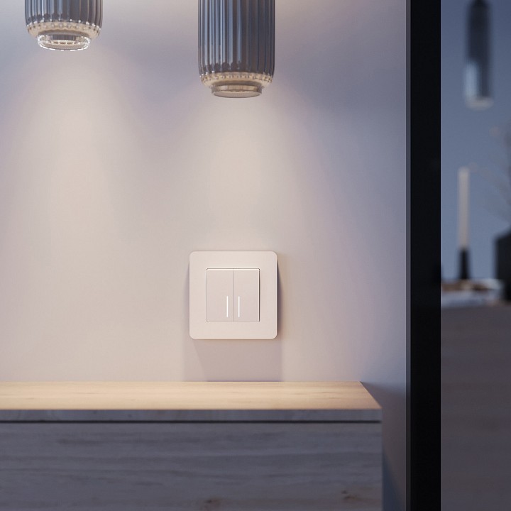 Рамка на 1 пост werkel split (белый/черный, Soft-touch) w0013068