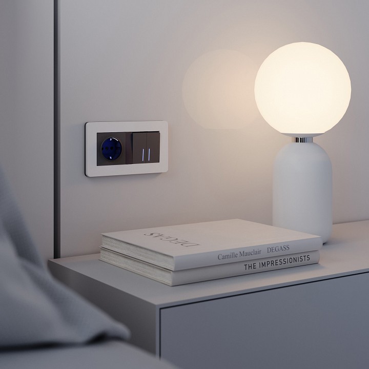 Рамка на 2 поста werkel split (белый/черный, Soft-touch) w0023068