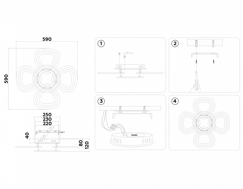 Потолочная люстра ambrella light fa fa8926