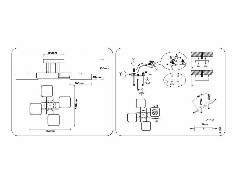 Потолочная люстра ambrella light fl fl516341