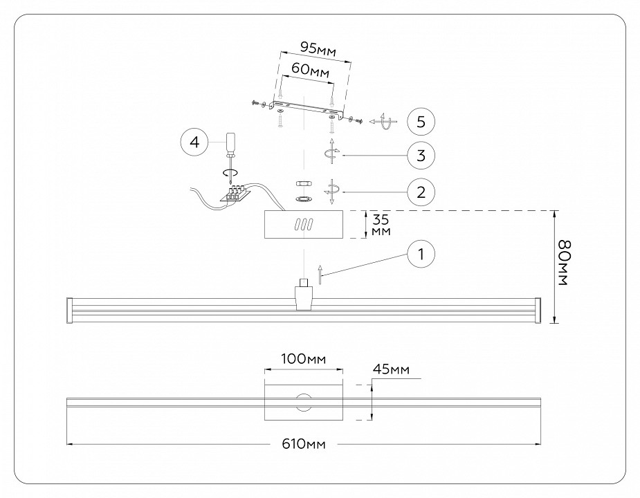 Накладной светильник ambrella light comfort fl6122